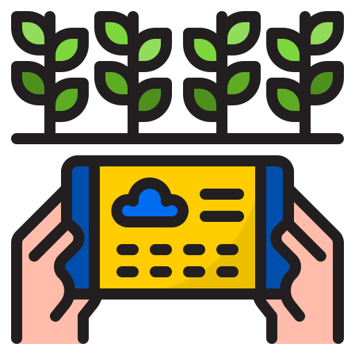 Smart farming srip Lineal Color icon