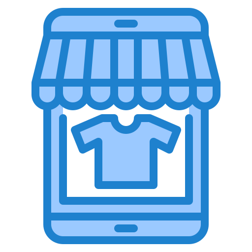 shopping en ligne srip Blue Icône