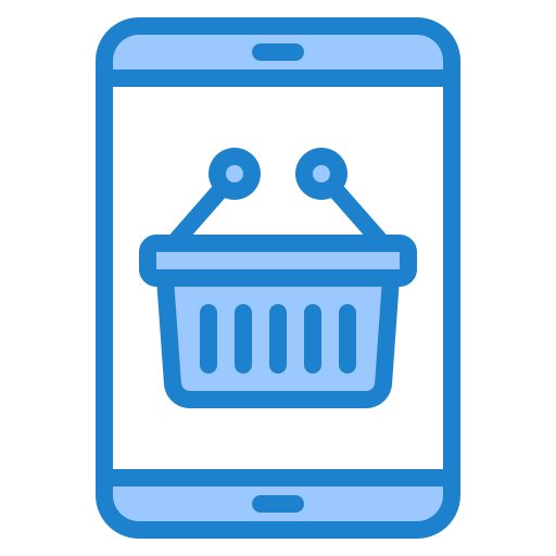 shopping en ligne srip Blue Icône