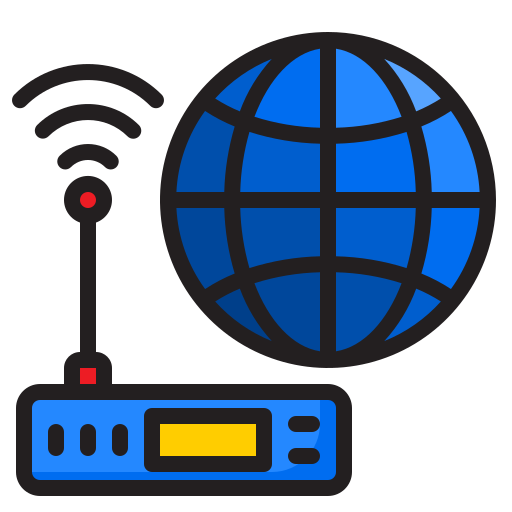 Router srip Lineal Color icon