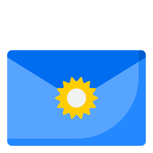 timbre de courrier srip Flat Icône
