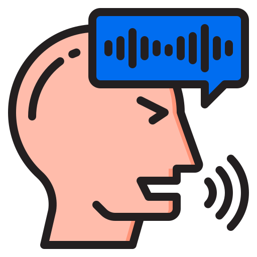 Voice control srip Lineal Color icon