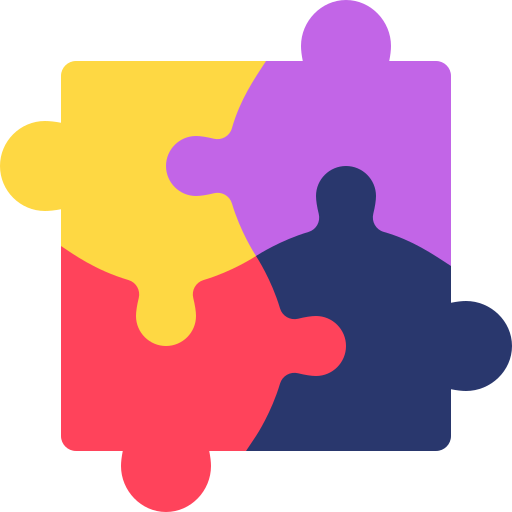 puzzle Basic Rounded Flat ikona