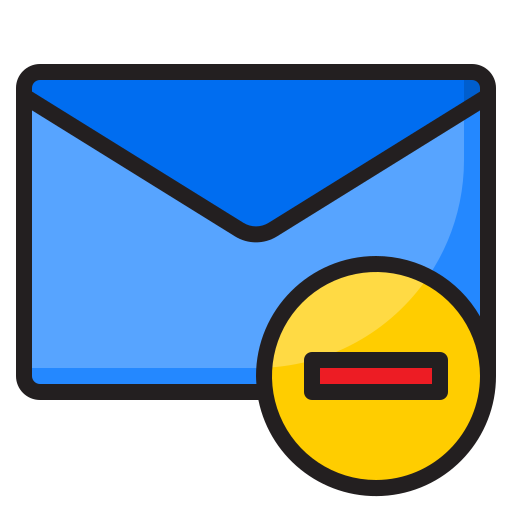 郵便 srip Lineal Color icon