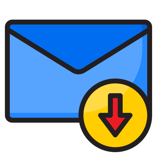 Mail srip Lineal Color icon