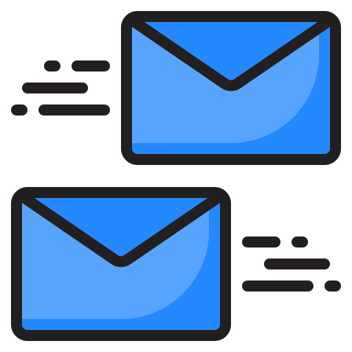 メールを送信する srip Lineal Color icon