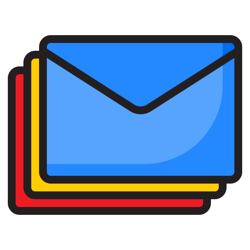 correos srip Lineal Color icono