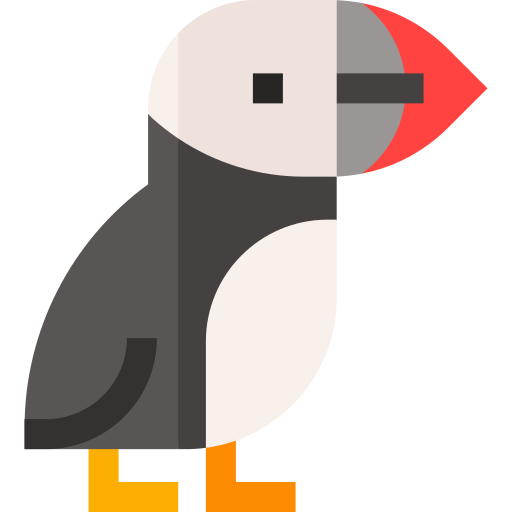 papegaaiduiker Basic Straight Flat icoon