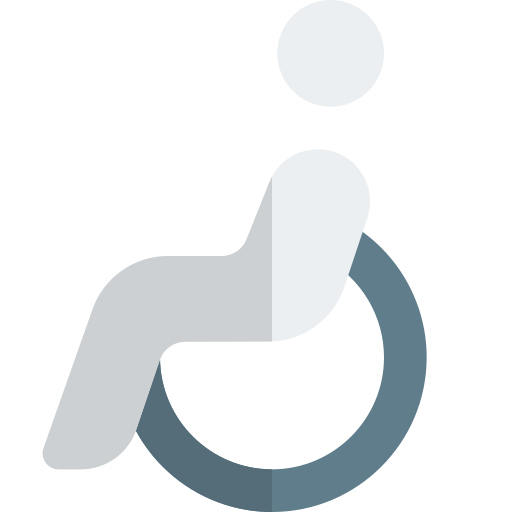 cadeira de rodas Pixel Perfect Flat Ícone