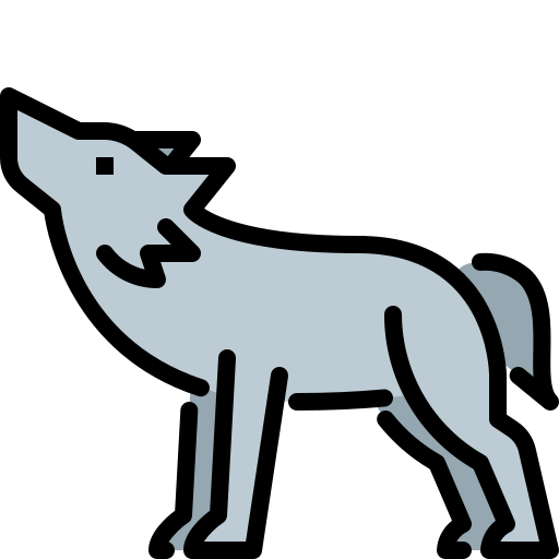 늑대 Generic Outline Color icon