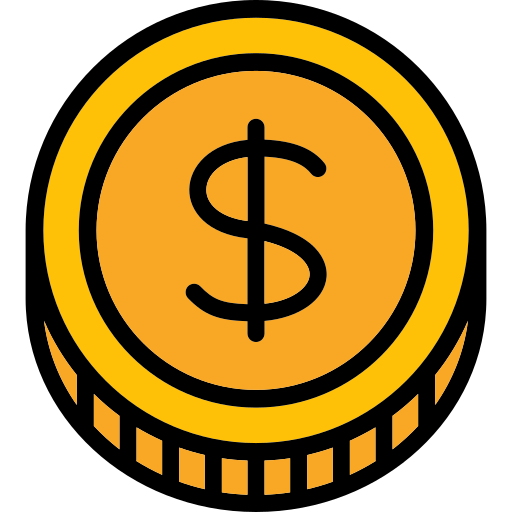 Moneda Basic Mixture Lineal color icono