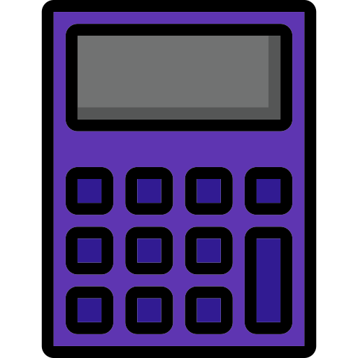 rekenmachine Basic Mixture Lineal color icoon