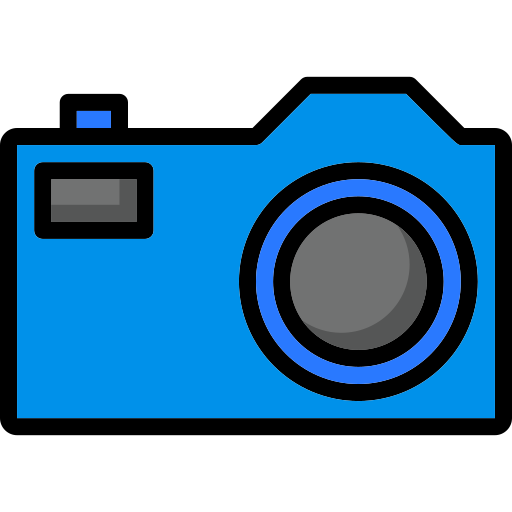 Cámara fotográfica Basic Mixture Lineal color icono