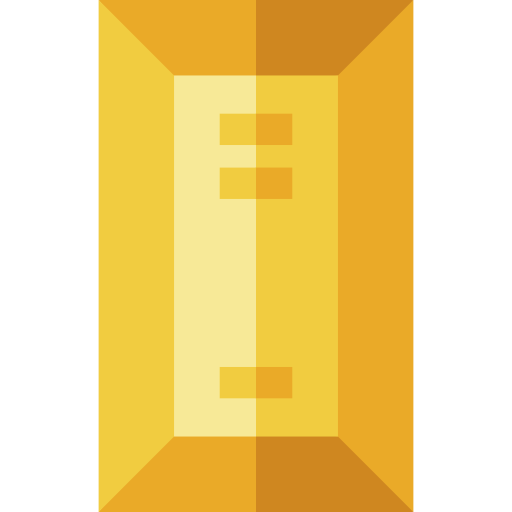 Gold ingot Basic Straight Flat icon