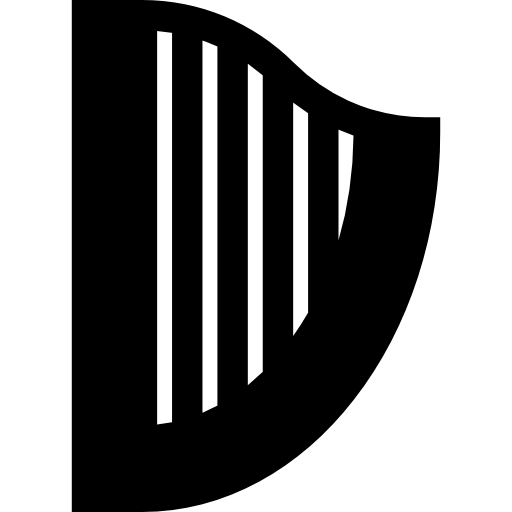 harfa Basic Straight Filled ikona