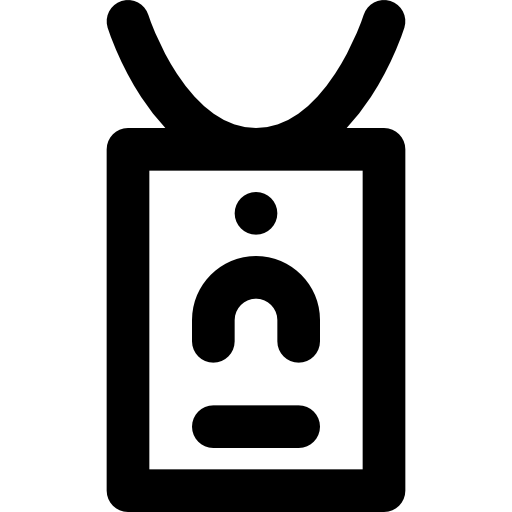 carta d'identità Basic Black Outline icona