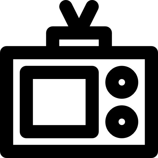 televisão Basic Black Outline Ícone