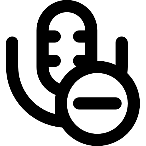 microfoon Basic Black Outline icoon