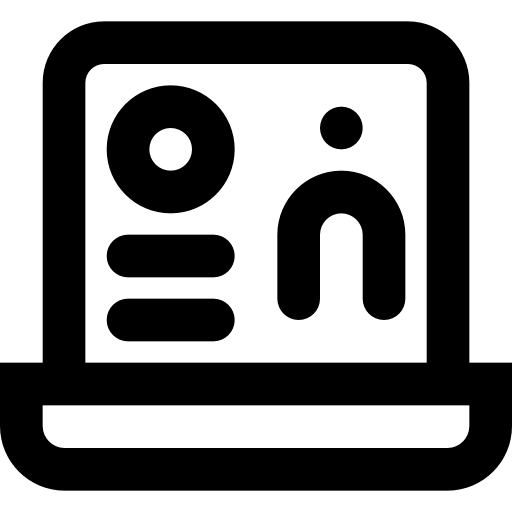 computer portatile Basic Black Outline icona