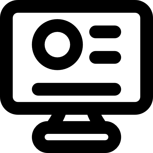 Television Basic Black Outline icon