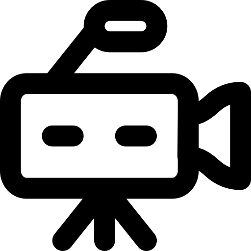 videocamera Basic Black Outline icona