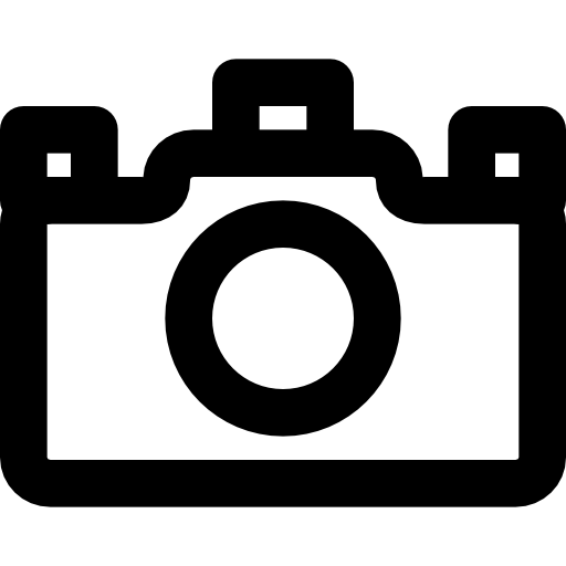 fotocamera Basic Black Outline icona