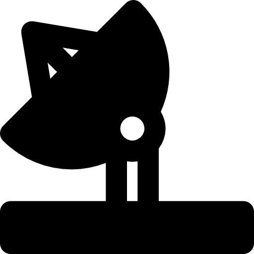 Satellite dish Basic Black Solid icon