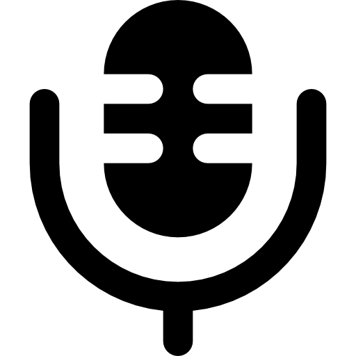 microfone Basic Black Solid Ícone