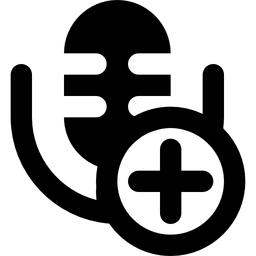 microfone Basic Black Solid Ícone