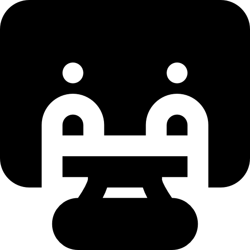fernsehen Basic Black Solid icon