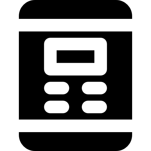 téléphone intelligent Basic Black Solid Icône