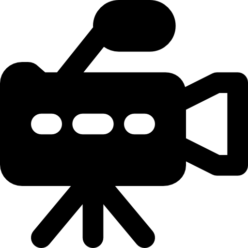 videocamera Basic Black Solid icoon