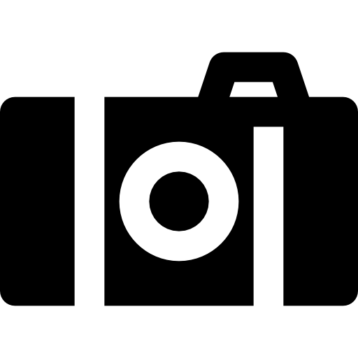 fotocamera Basic Black Solid icoon