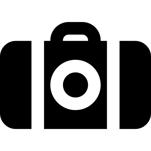 Photo camera Basic Black Solid icon
