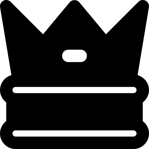 Crown Basic Black Solid icon