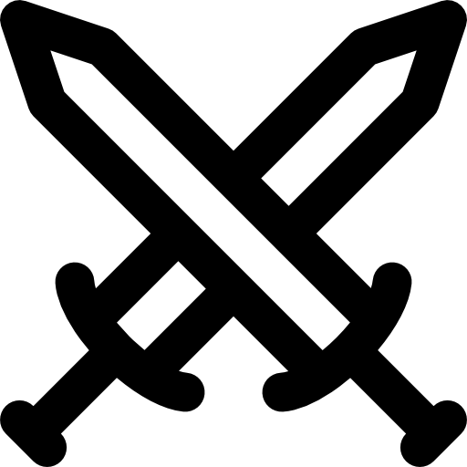 espada Basic Black Outline icono