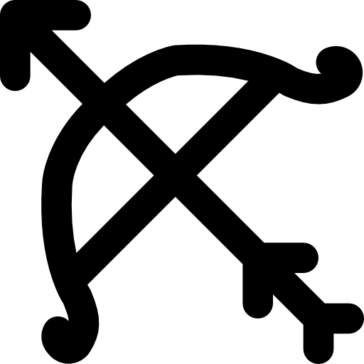 弓と矢 Basic Black Outline icon