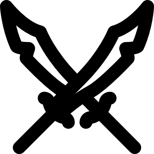 espadas Basic Black Outline icono
