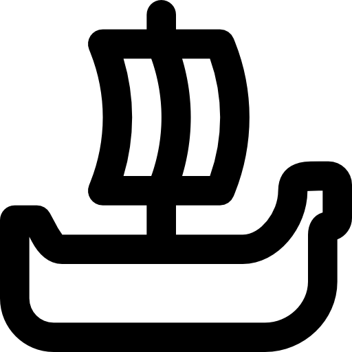 wikingerschiff Basic Black Outline icon