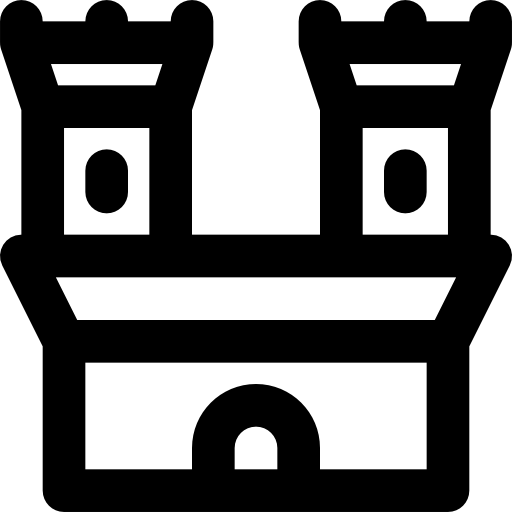 zamek Basic Black Outline ikona