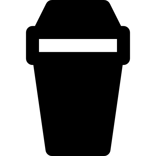 taza de café Basic Black Solid icono
