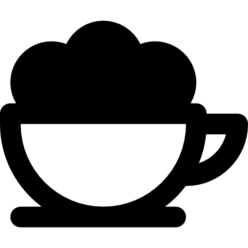 xícara de café Basic Black Solid Ícone
