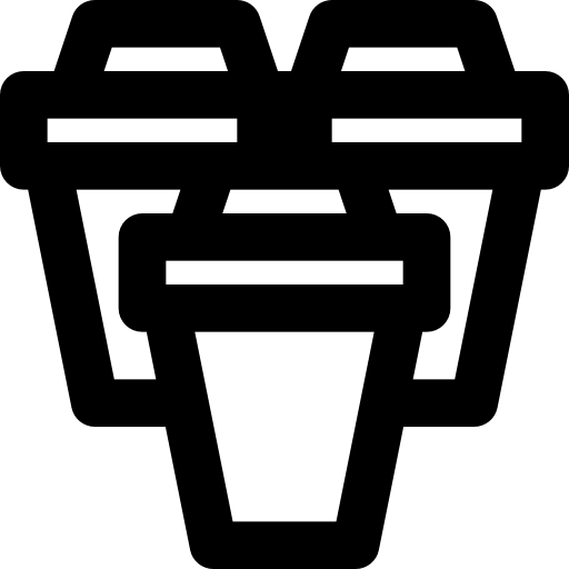filiżanka kawy Basic Black Outline ikona