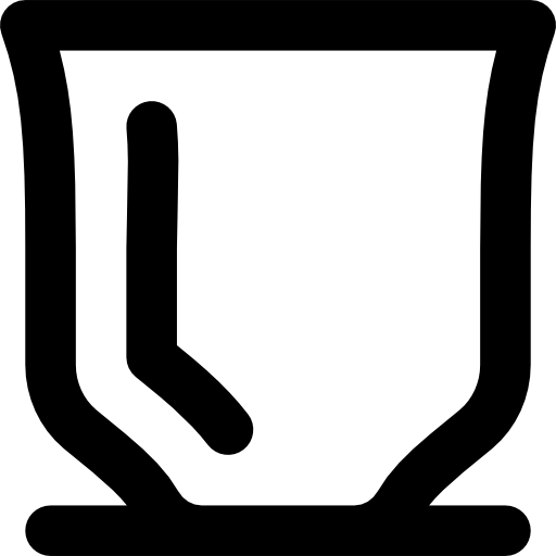 filiżanka kawy Basic Black Outline ikona
