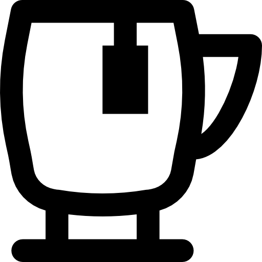 filiżanka herbaty Basic Black Outline ikona