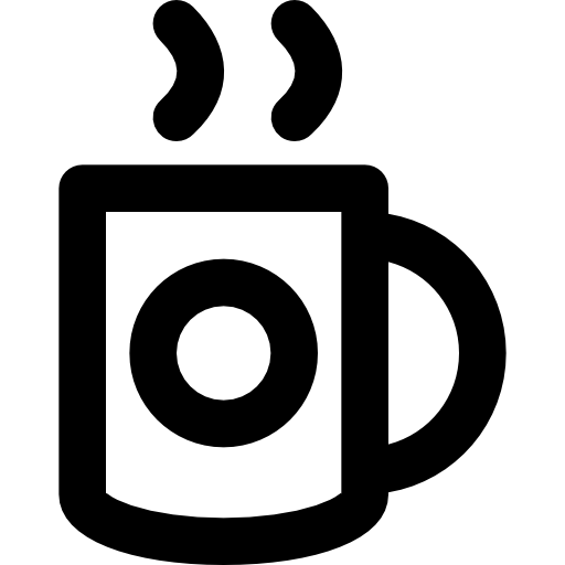 Кофейная чашка Basic Black Outline иконка
