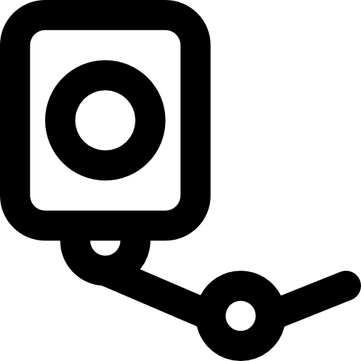 telecamera di sicurezza Basic Black Outline icona