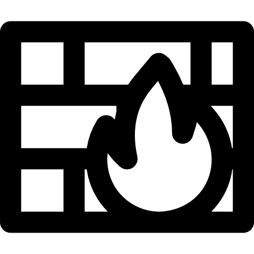 firewall Basic Black Outline icon