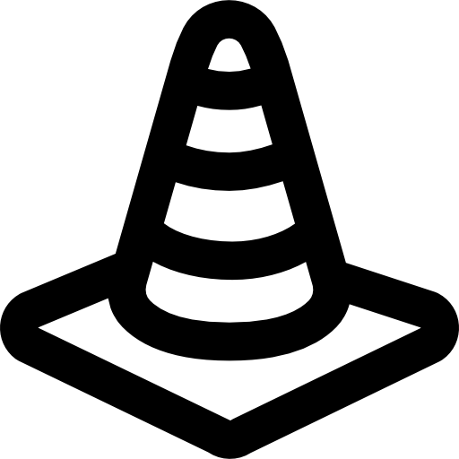 Дорожный конус Basic Black Outline иконка