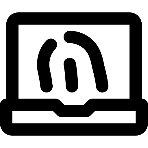 computer portatile Basic Black Outline icona